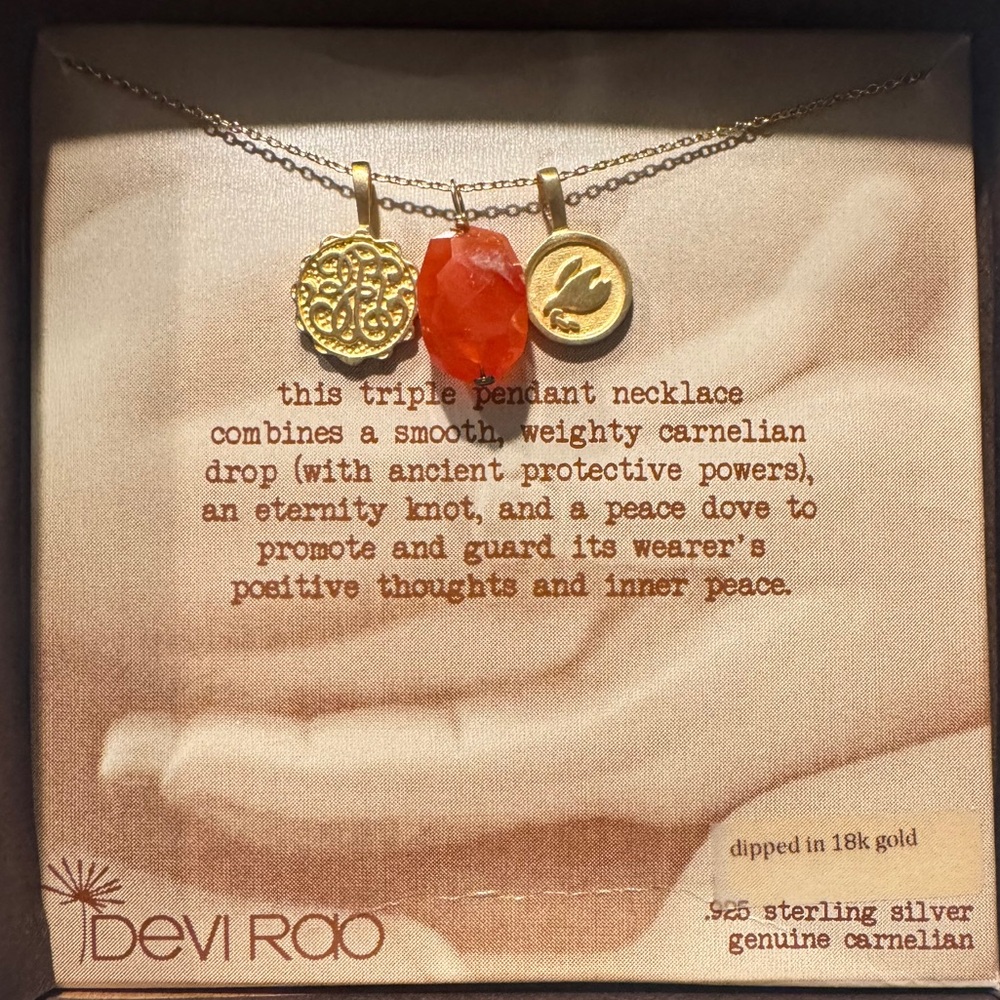 Devi Rao Triple Pendant Necklace